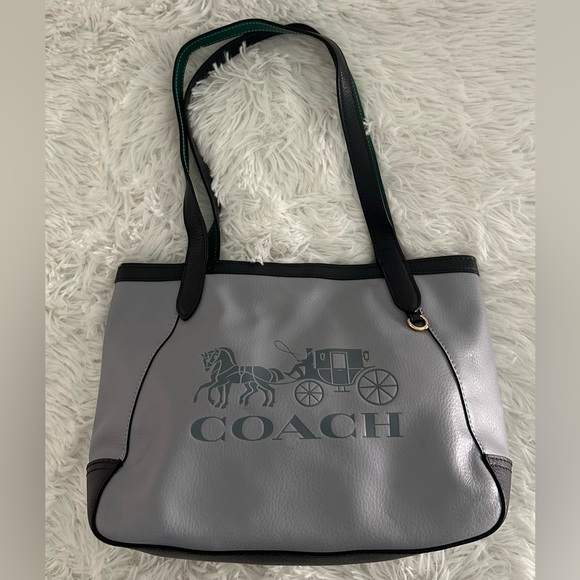 Coach Tote 27 Colorblock with Horse and Carriage Handbag Bag Twilight Multi 5775 - Picture 1 of 11
